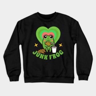 Funny Kawaii Frog Junk Food Crewneck Sweatshirt